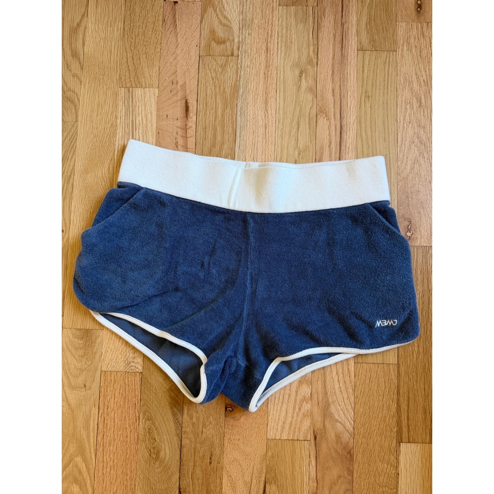 Marc by Marc Jacobs MBMJ Blue Terry Cloth Retro Dolphin Swim Shorts Women S